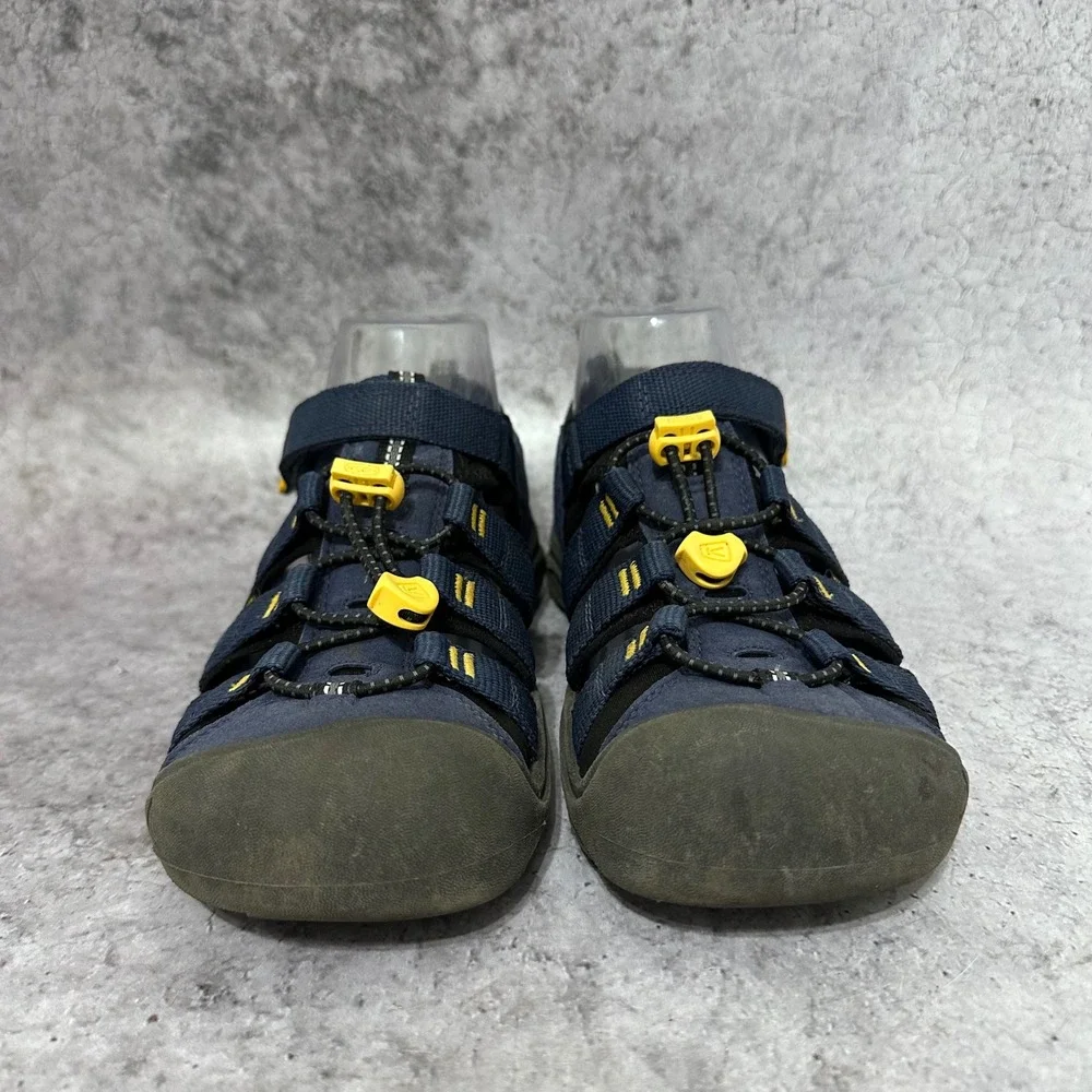 Keen Newport H2 Sandals Kids 6 Blue Hiking Water Shoes Bungee Laces